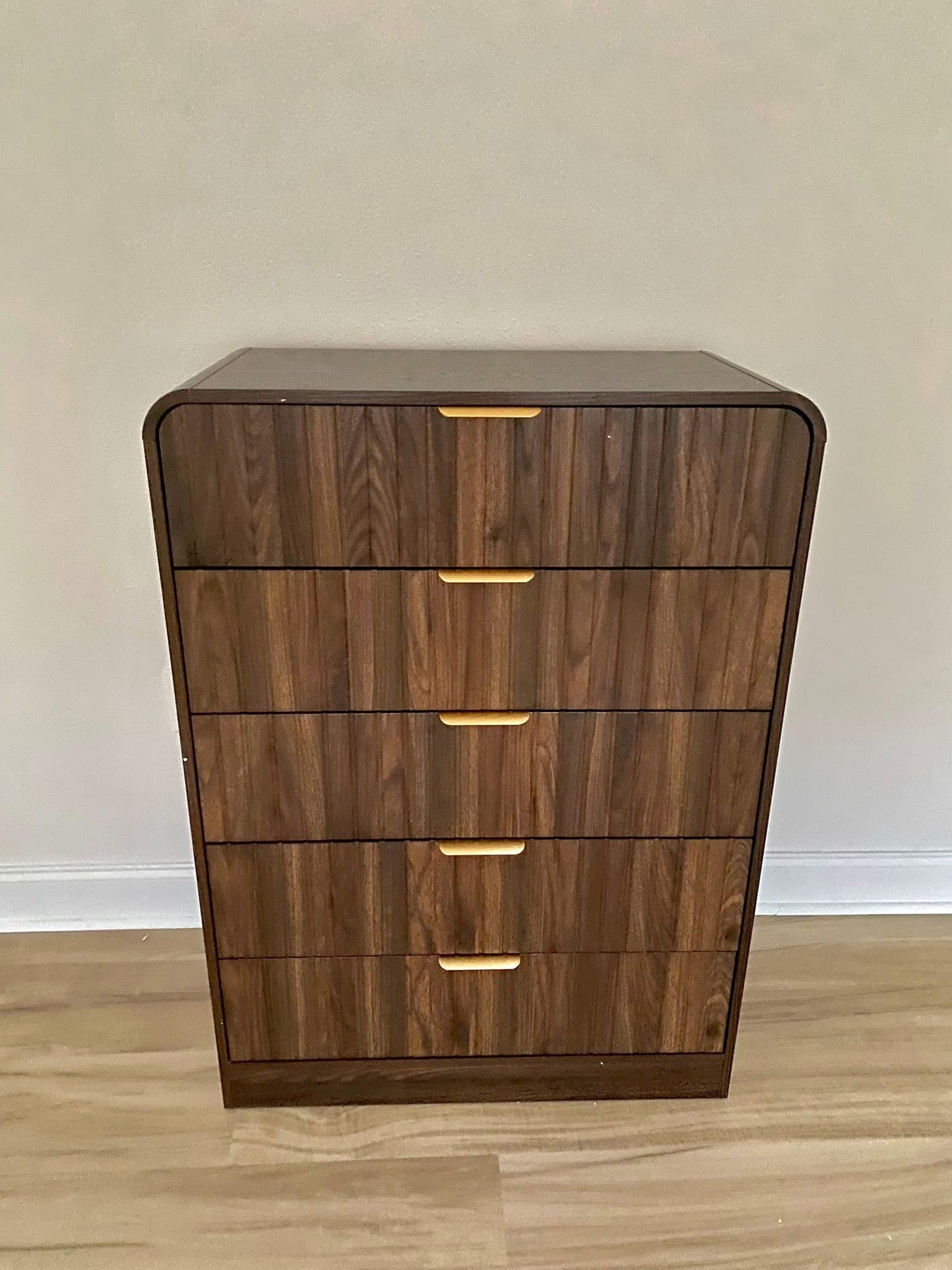 Completed wood dresser furniture assembly by Flourish Home Services