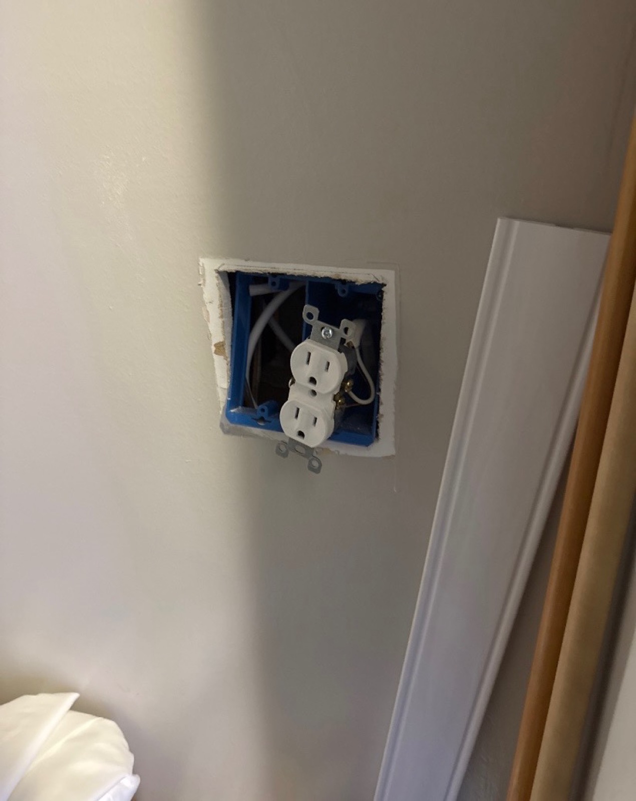 Before interior outlet repair by Flourish Home Services in Tampa Bay