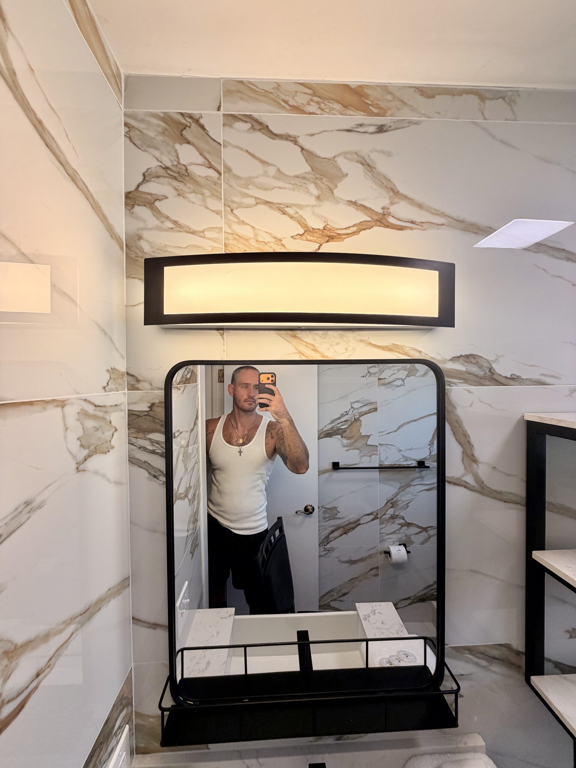 Before light fixture replacement by Flourish Home Services